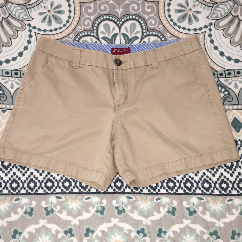 Beige Mid-rise Merona Shorts